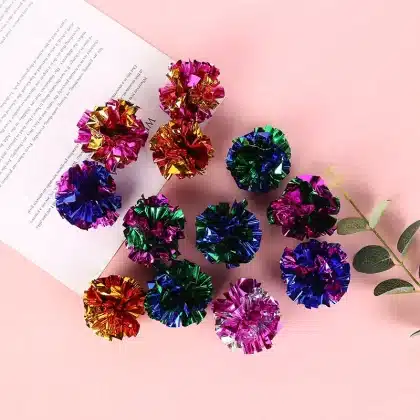 Ringing Paper Ball Cat Toys – Interactive Aluminum Balls for Kitten Cat