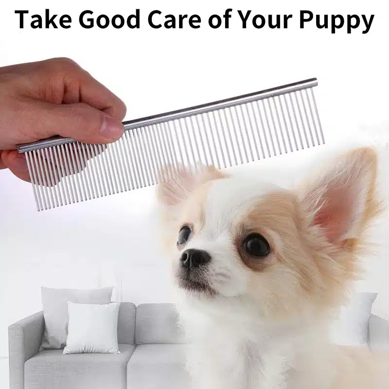 Stainless Steel Pet Dematting Comb – Dual-Density Grooming Comb for Dogs & Cats - Image 5